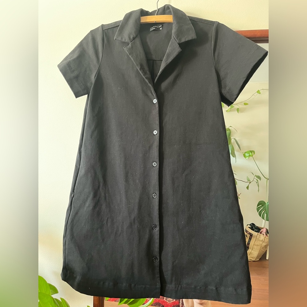 Black camp collar Frank and Oak dress